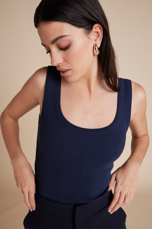 The Scoop It Up Tank in Navy