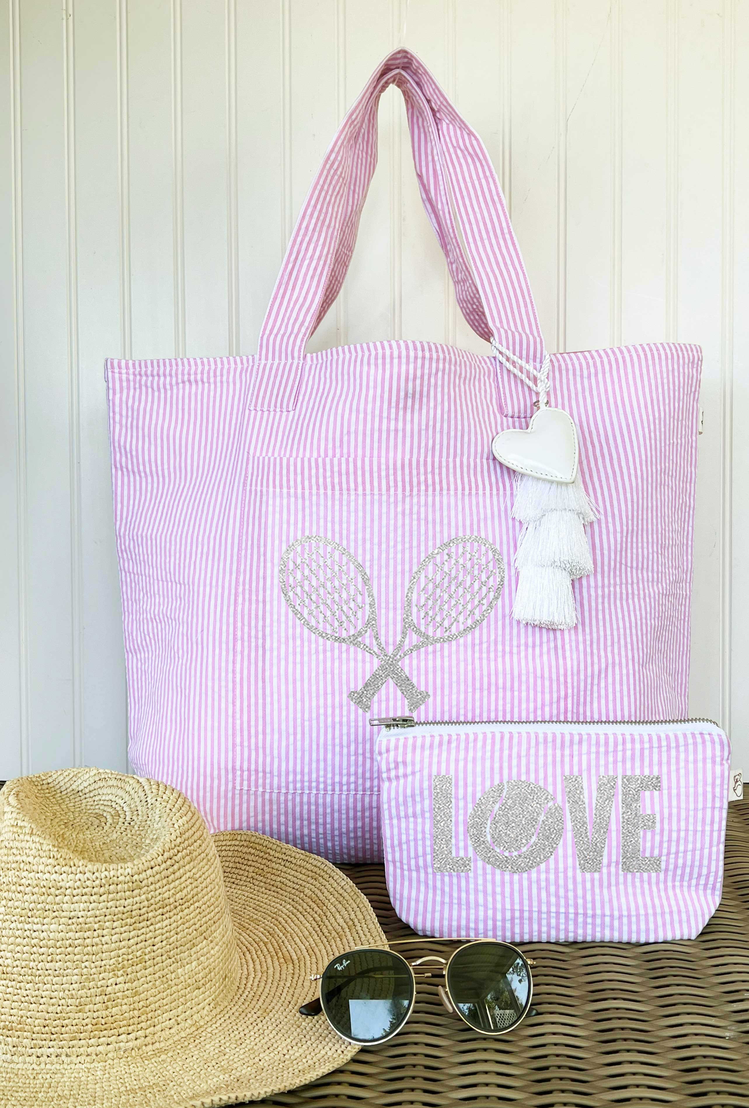 Seersucker Tennis Bag