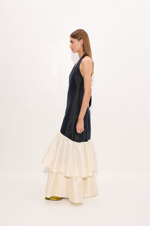 MAGNOLIA MOIRE HALTER DRESS