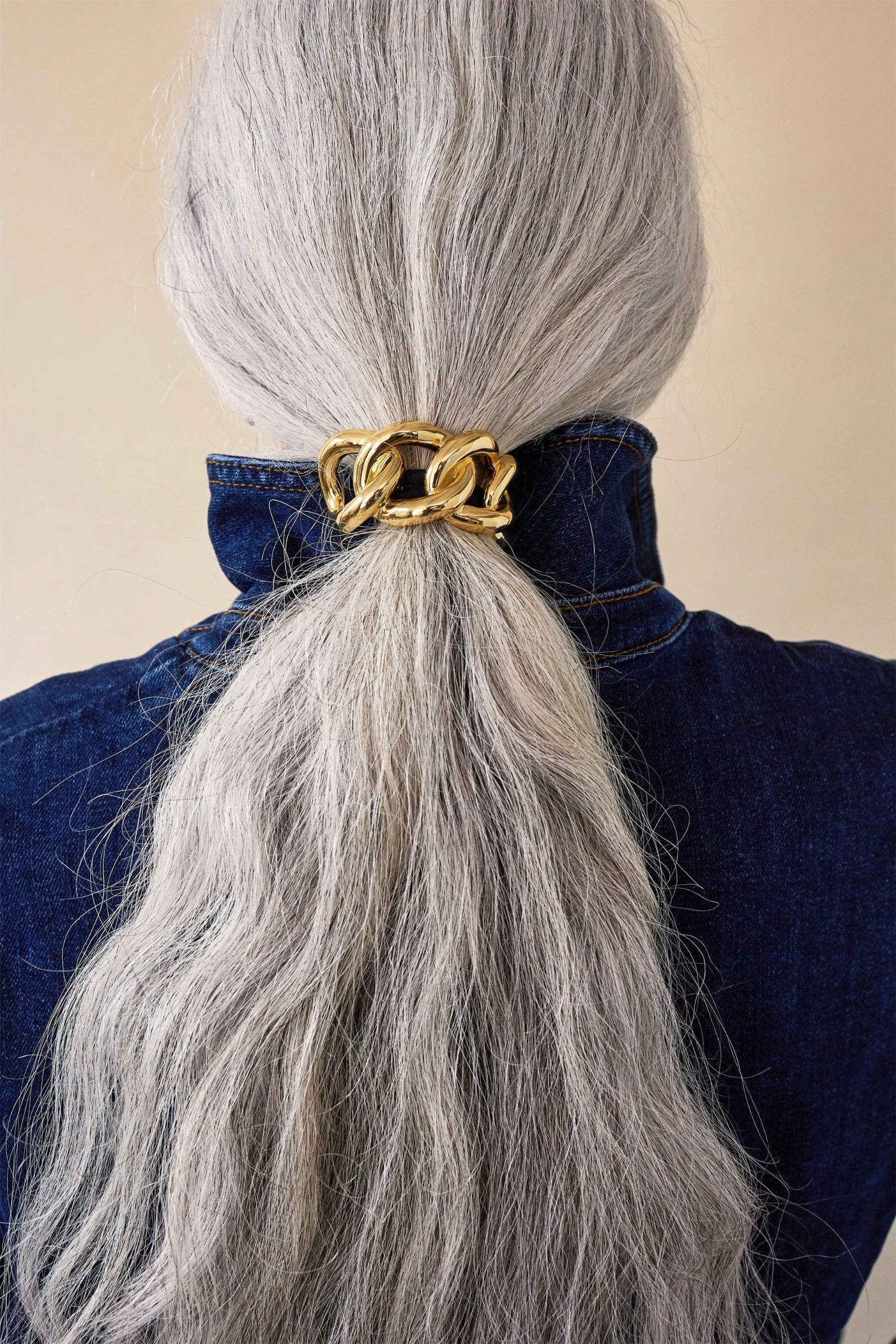 Chain Pony Cuff: Rhodium