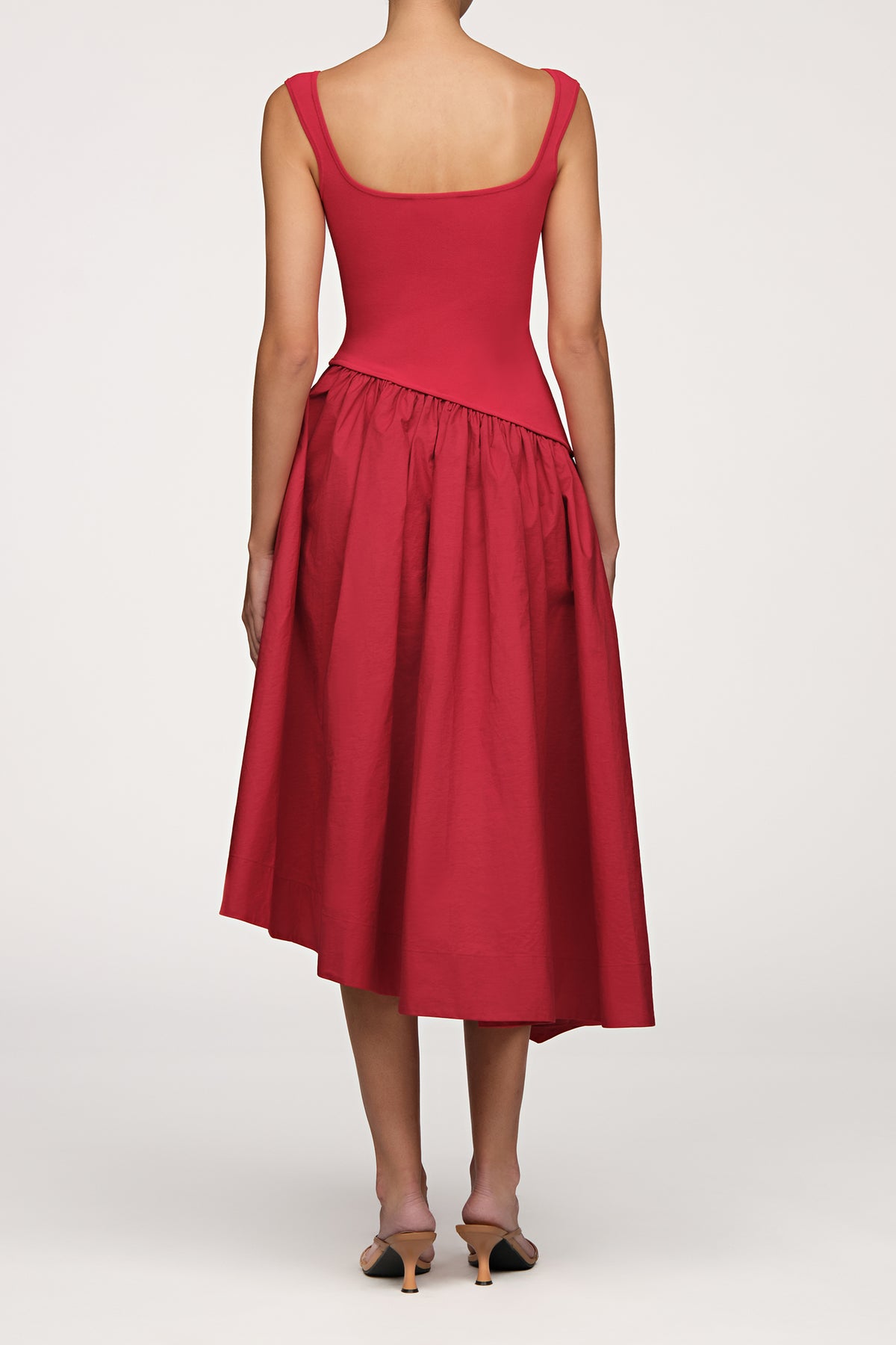 Scarlet Asymmetrical Day Dress