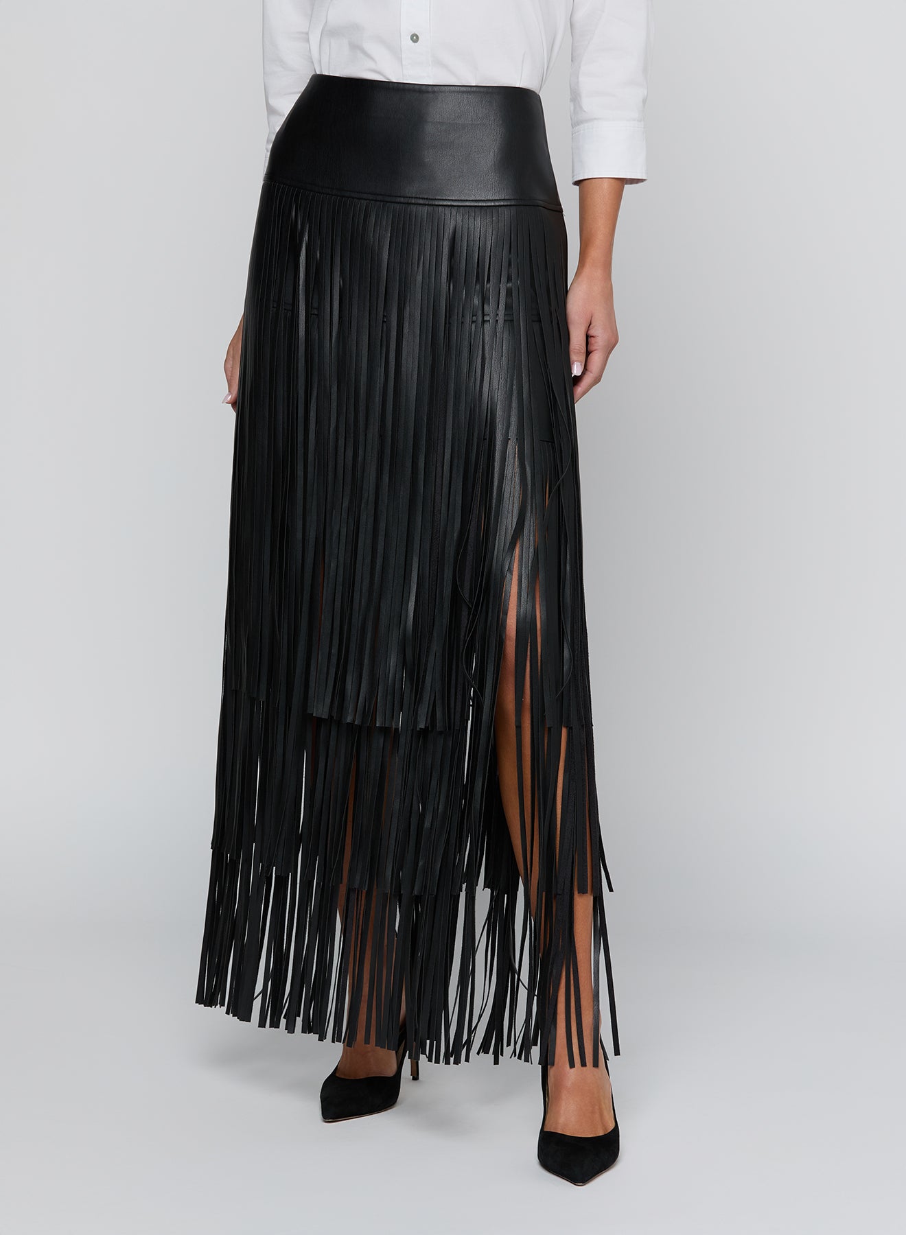 KAROLINE MAXI FRINGE SKIRT