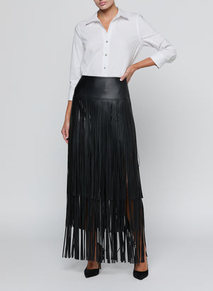 KAROLINE MAXI FRINGE SKIRT