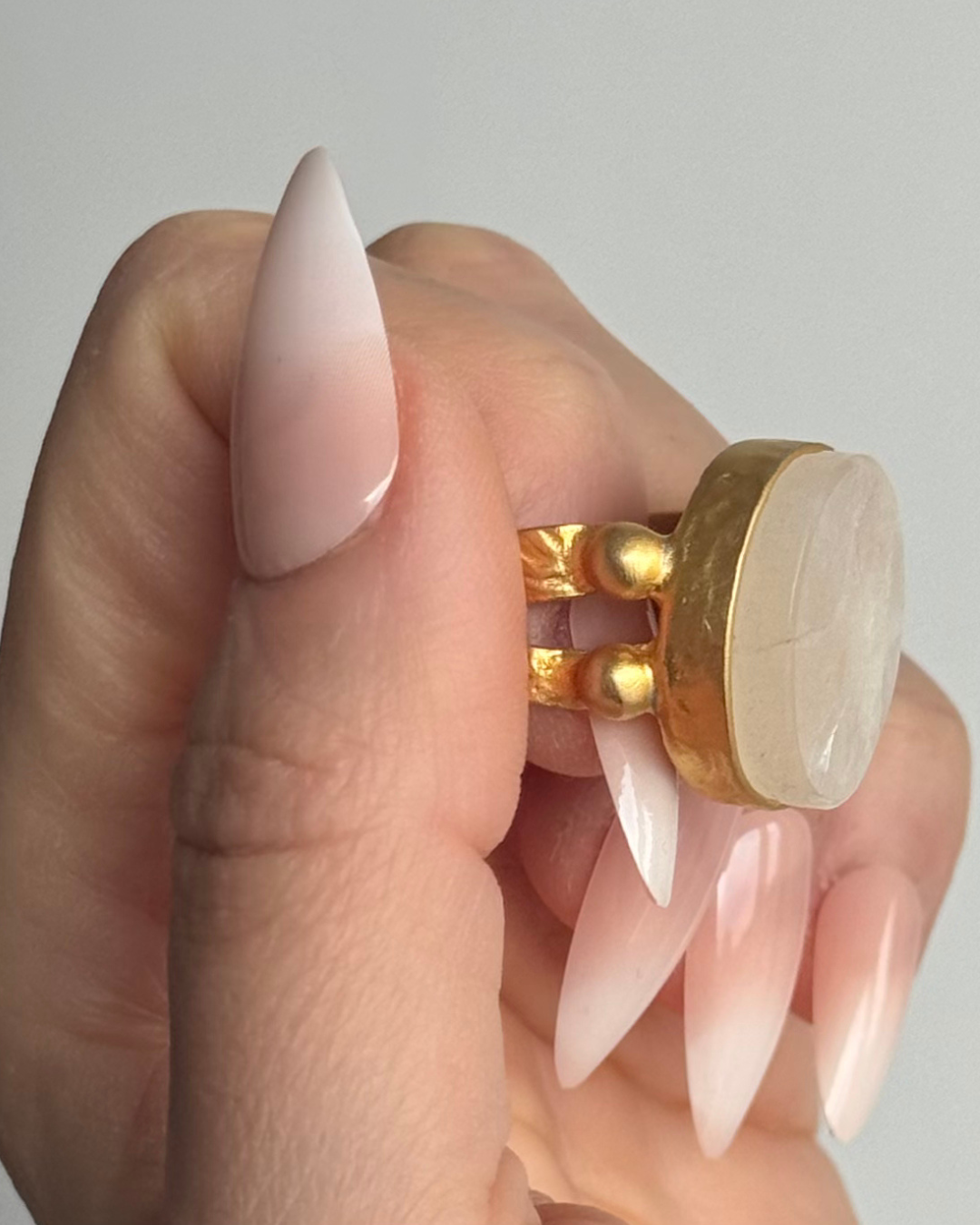 Rainbow Moonstone Ring