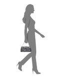 Audra Black Vintage Style Satchel with Crystal/Lucite Handle