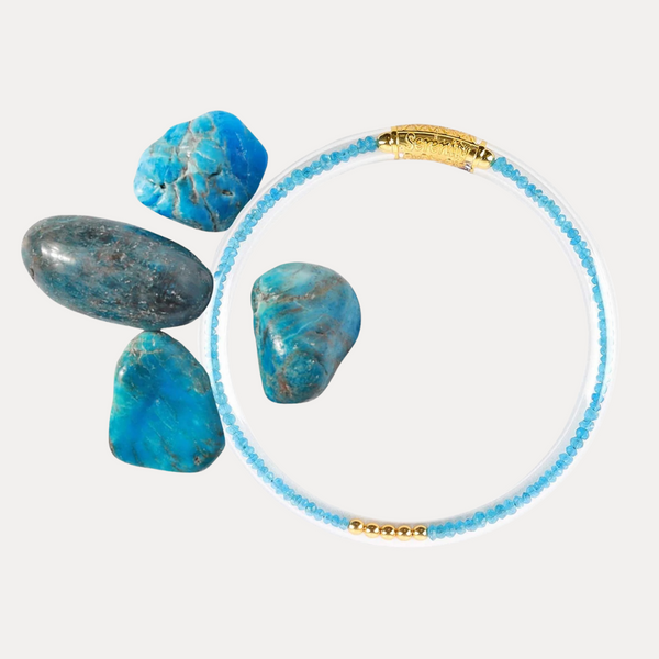 Apatite Luxe Bangle - Serenity Prayer