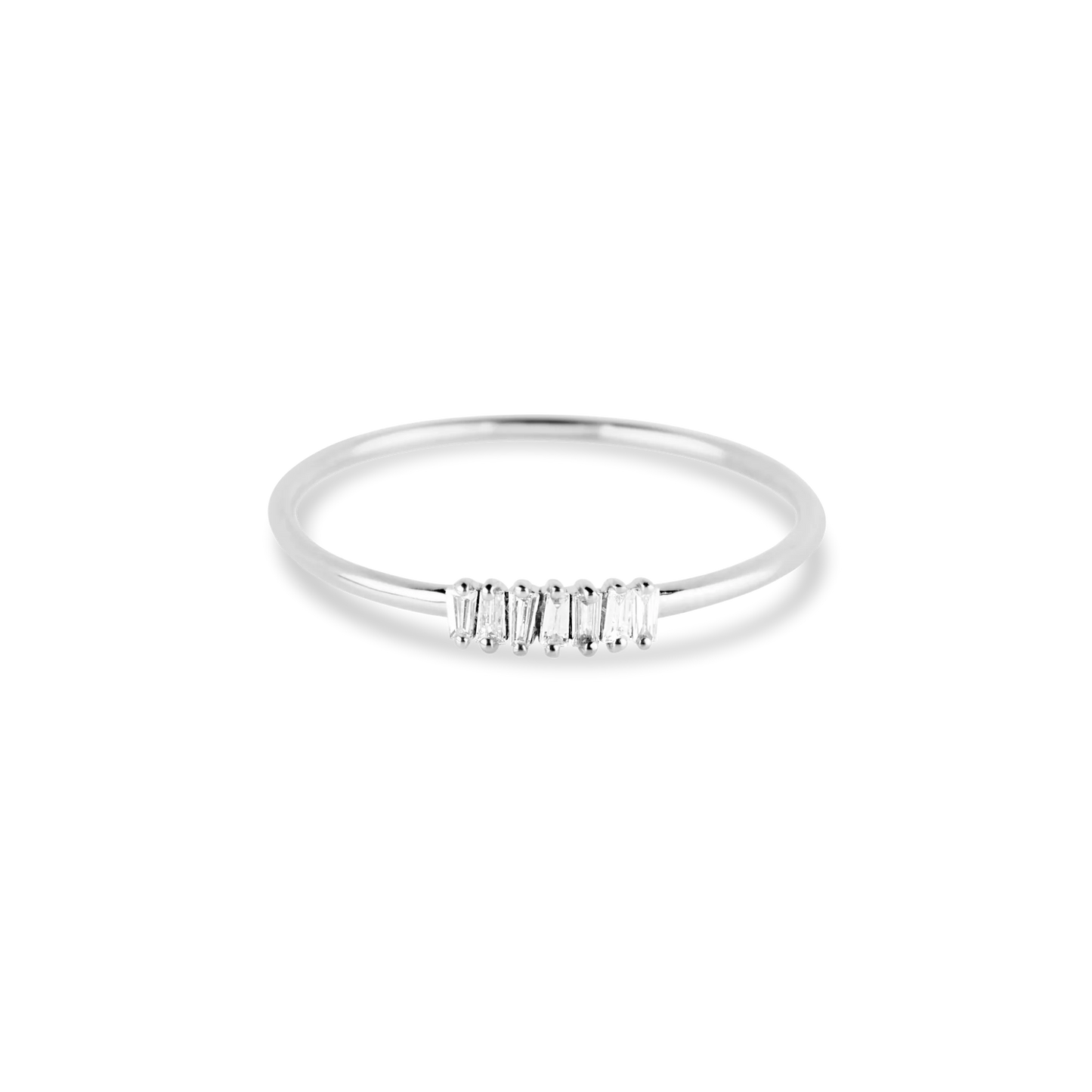 Baguette Diamond Line Ring