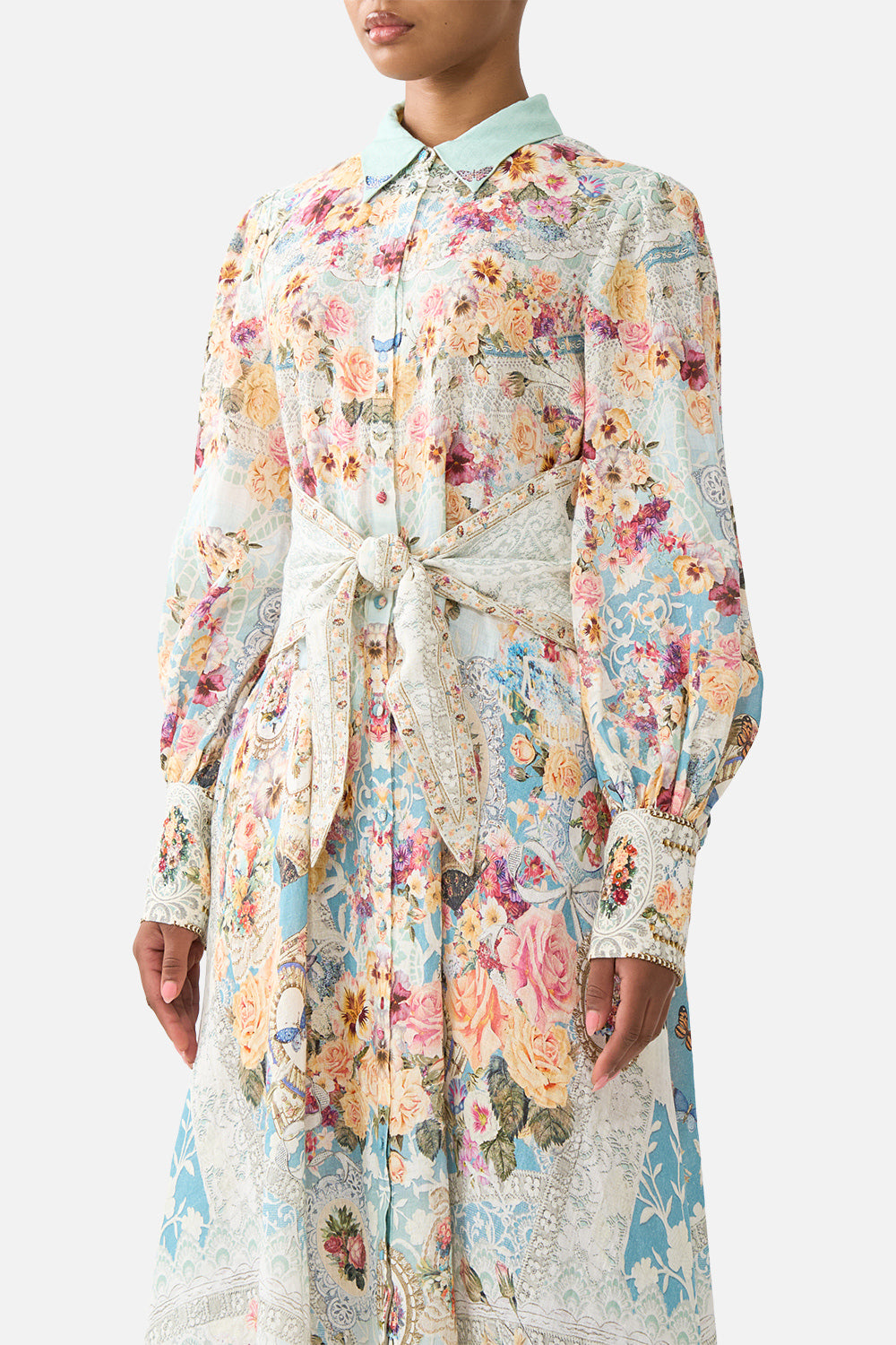 WAIST TIE SHIRT DRESS