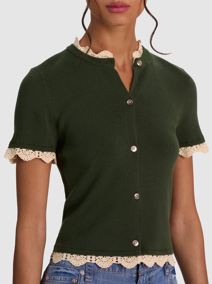 Ciara Lace Trim Cardigan