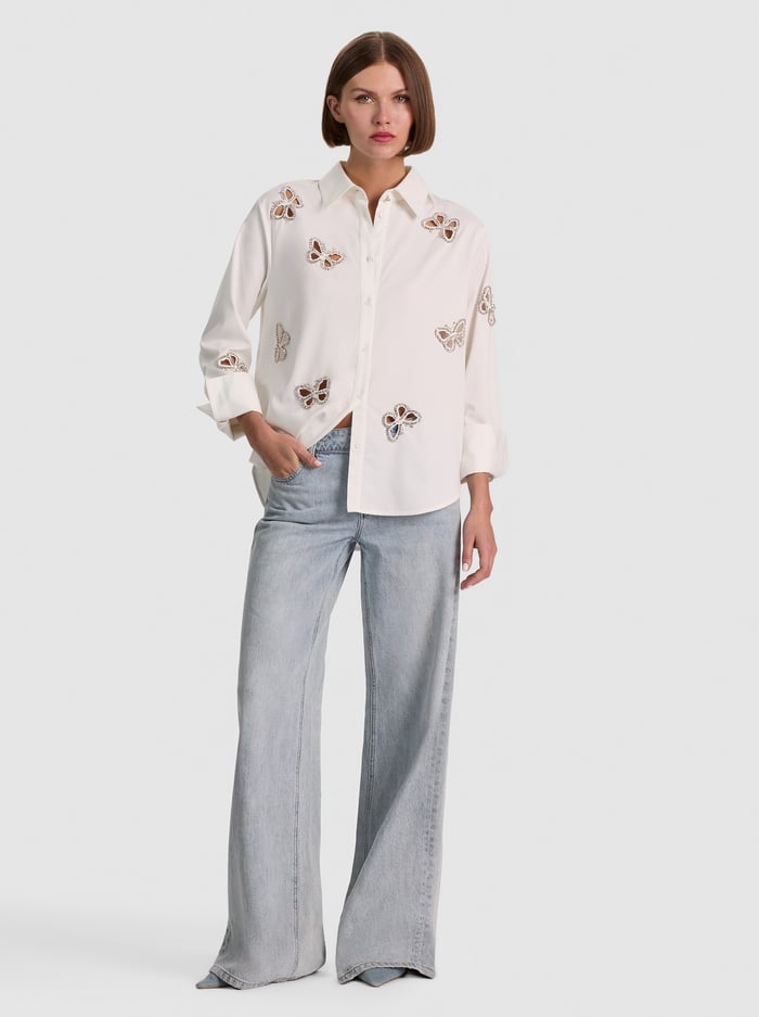 Finely Embellished Button Down