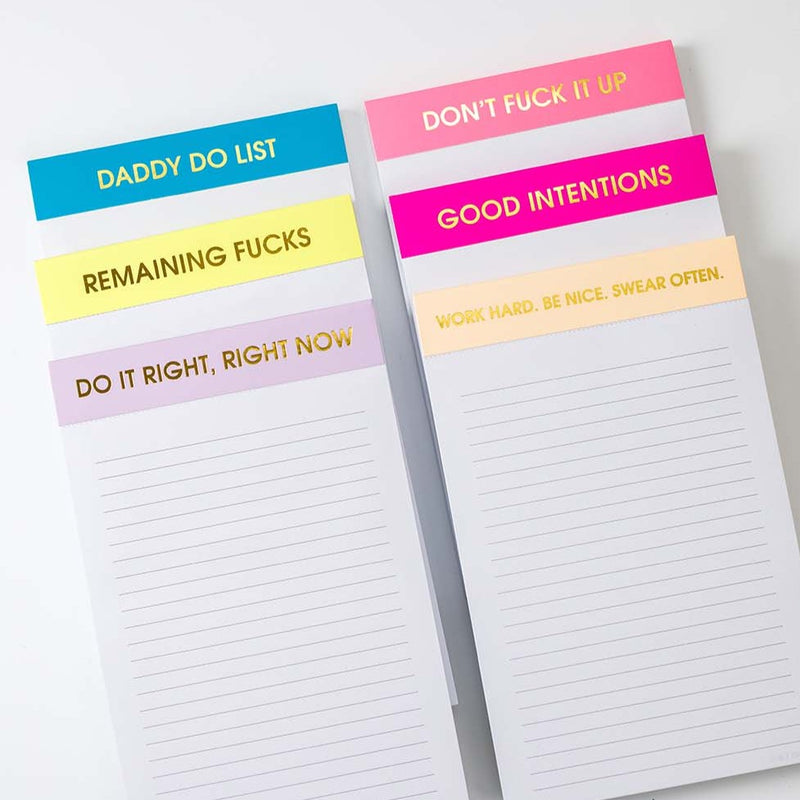 "Good Intentions" Fuschia - Lined Notepad