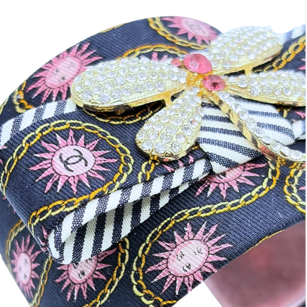 Chanel Sun Vintage Silk Cuff Bracelet
