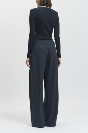 Solace Crepe Trouser, Navy