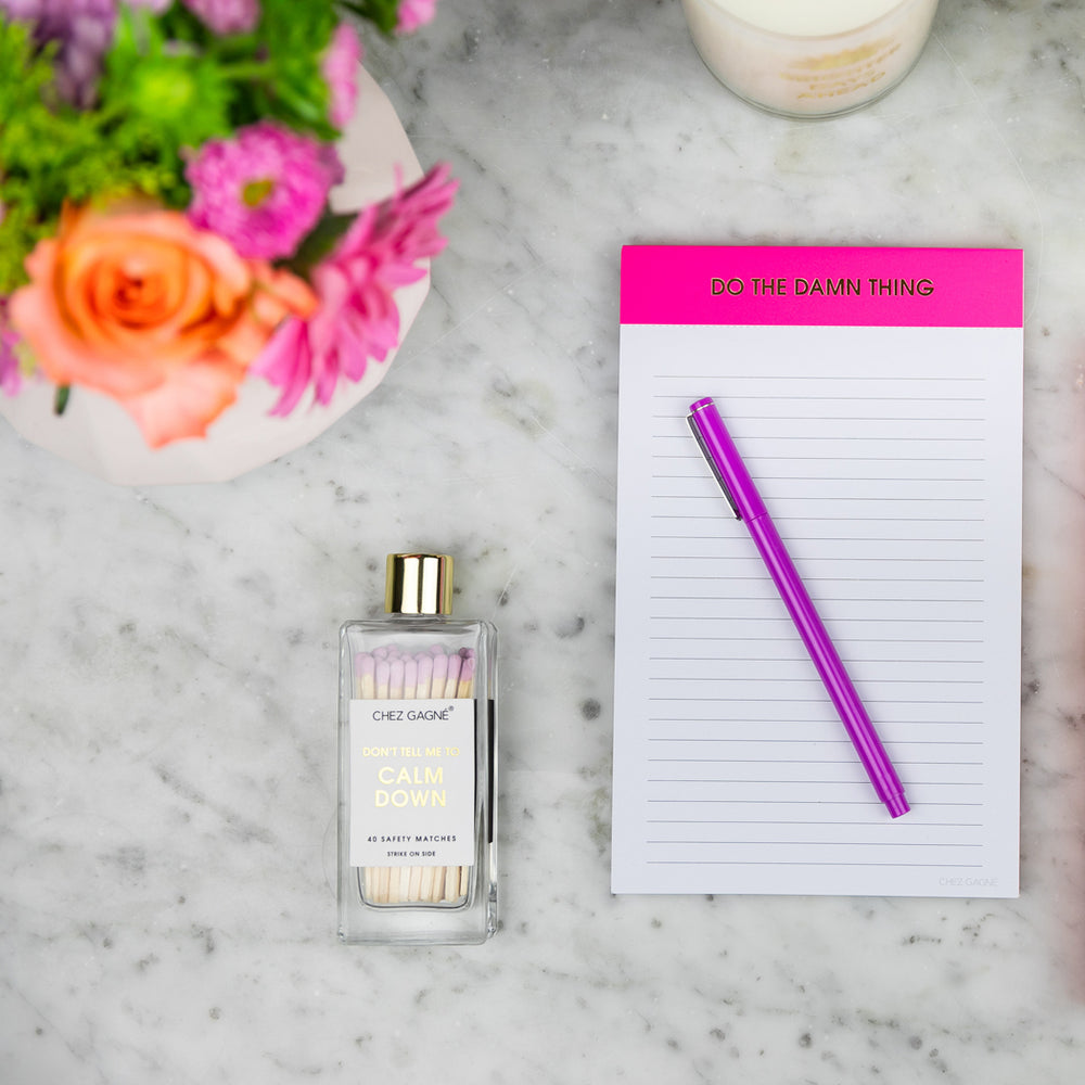 "Do the Damn Thing" Neon Pink - Lined Notepad