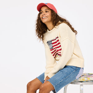 SoulCycle x KR Roll Neck U.S. of Love Sweater