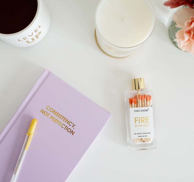 "Consistency Not Perfection" Lilac Journal