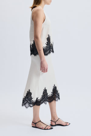 Talia Lace Trim Skirt