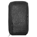 MINTY Black Crystal Encrusted Crossbody Cellphone Bag