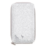 MINTY Silver Crystal Encrusted Crossbody Cellphone Bag