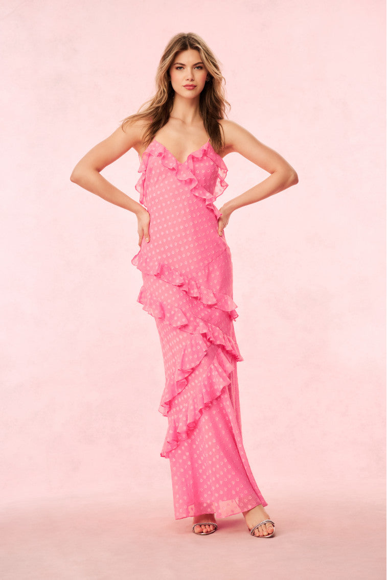 rialto maxi dress LoveShackFancy | Heart Ruffle Pink Plus Size Dresses 14% Nylon Imported Style:Queen Carina african_fabric