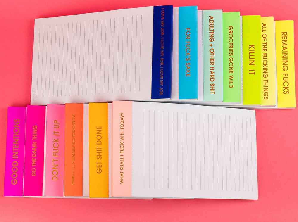 "Good Intentions" Fuschia - Lined Notepad