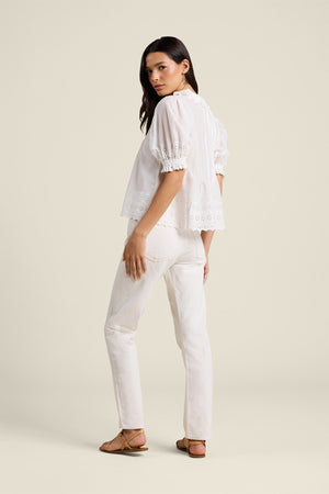 Jess Blouse White Eyelet