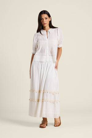 Jess Blouse White Eyelet