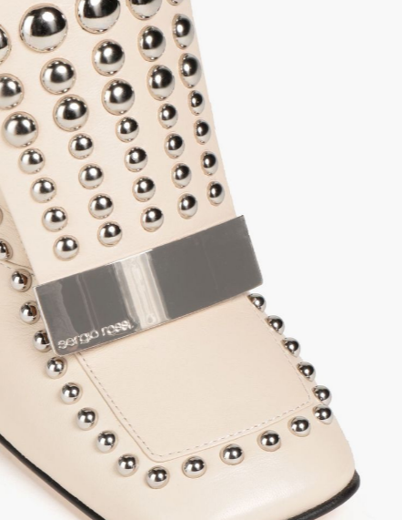 SR1 Studded Stretch-Leather Ankle Boots