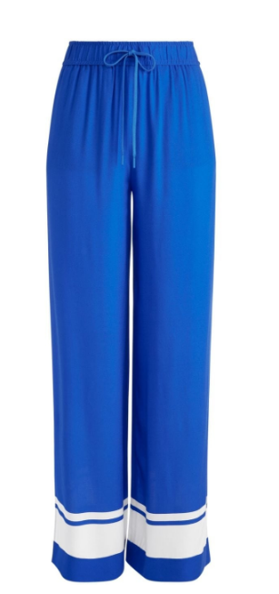 Savetta High-Waisted Wide Leg Side Slit Pant