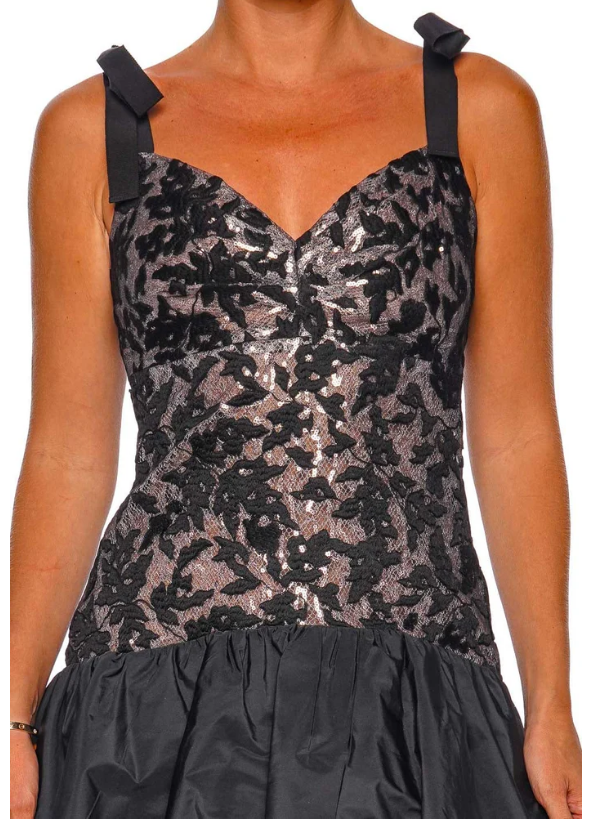 Marguerite Black Tie Mini Dress