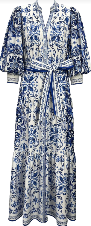 Cora Tiered Shirtdress