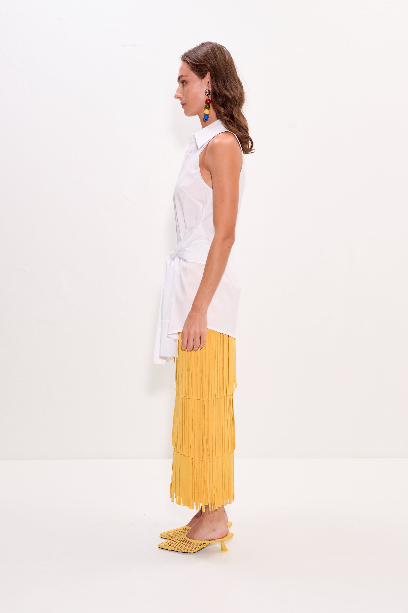 INNA SLEEVELESS POPLIN TOP