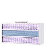 Ziona - Royal Lilac Colorblock Crystal Minaudiere