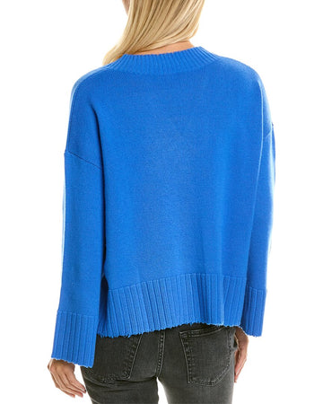 Frayed Edge Oversized Boxy Cashmere Sweater