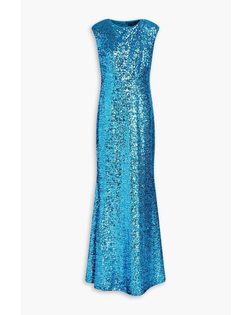 Sequined Mesh Gown