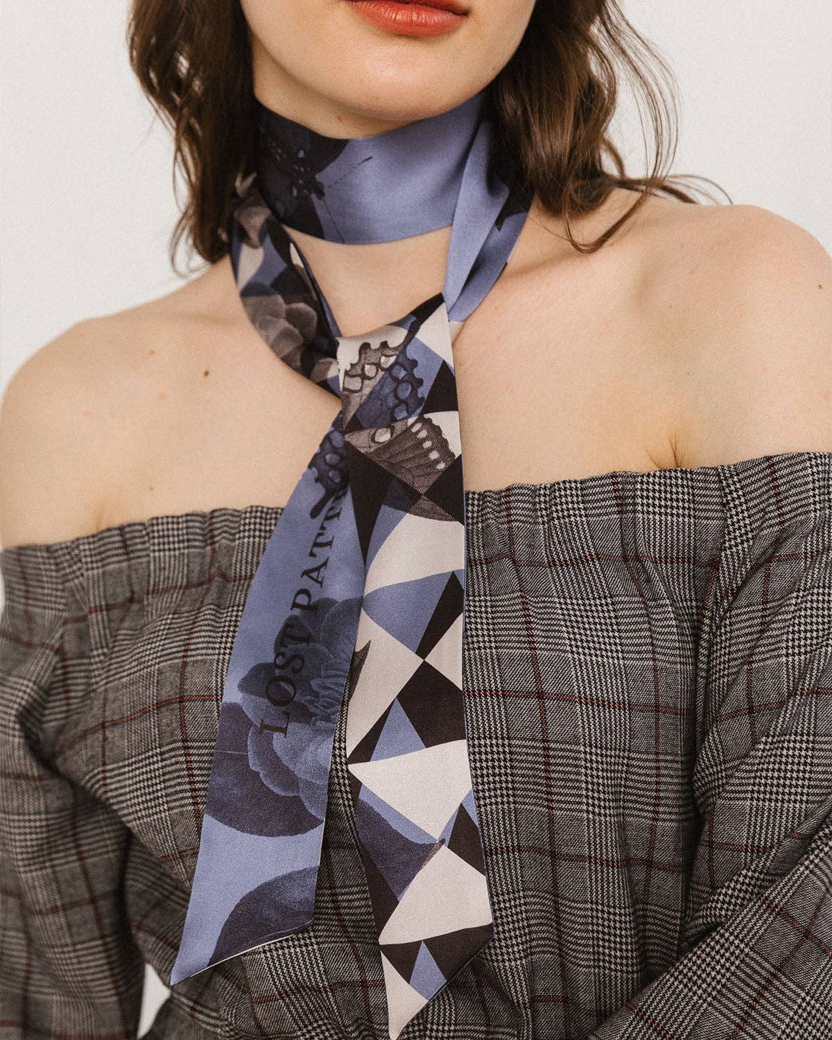 "Prism" Silk Skinny Scarf