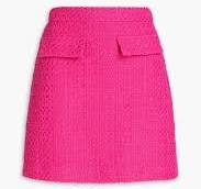 Cotton-Blend Tweed Skirt (pink)