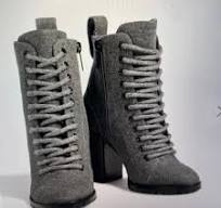 Cruz 95 Lace-Up Felt Ankle Boots