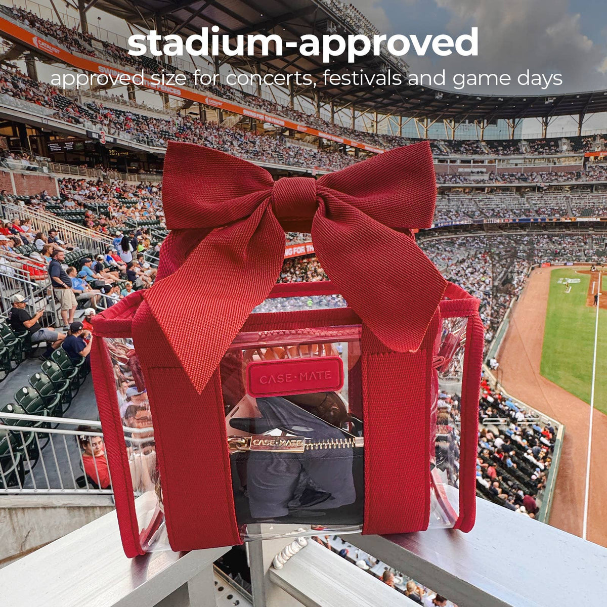 Clear Stadium Bag with Bow