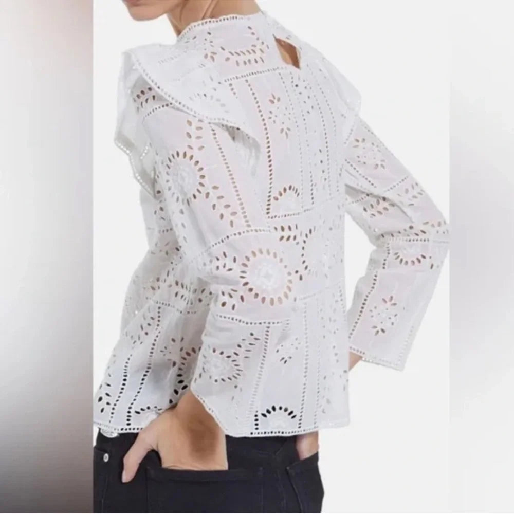 Flower Embroidery Top