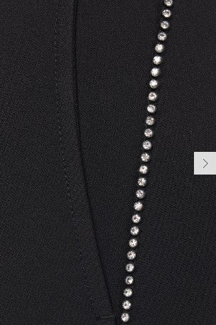 Serafini Crystal-Embellished Crepe Flared Pants