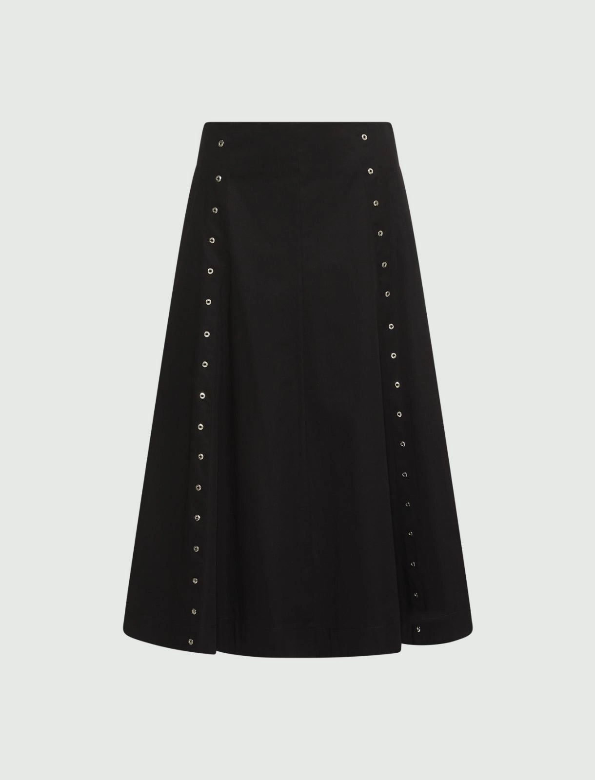 Flared Gabardine Skirt