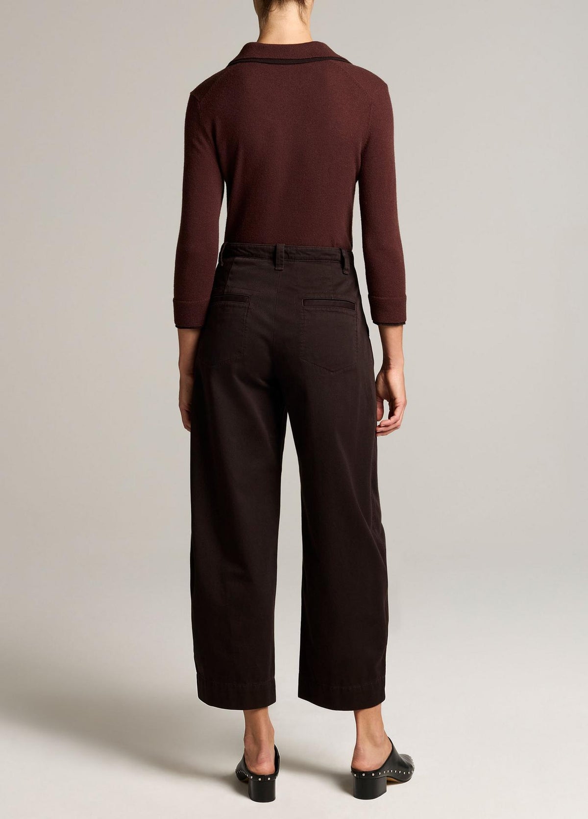 Mid Rise Washed Cotton Pant