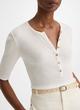 Rib Elbow Sleeve Henley