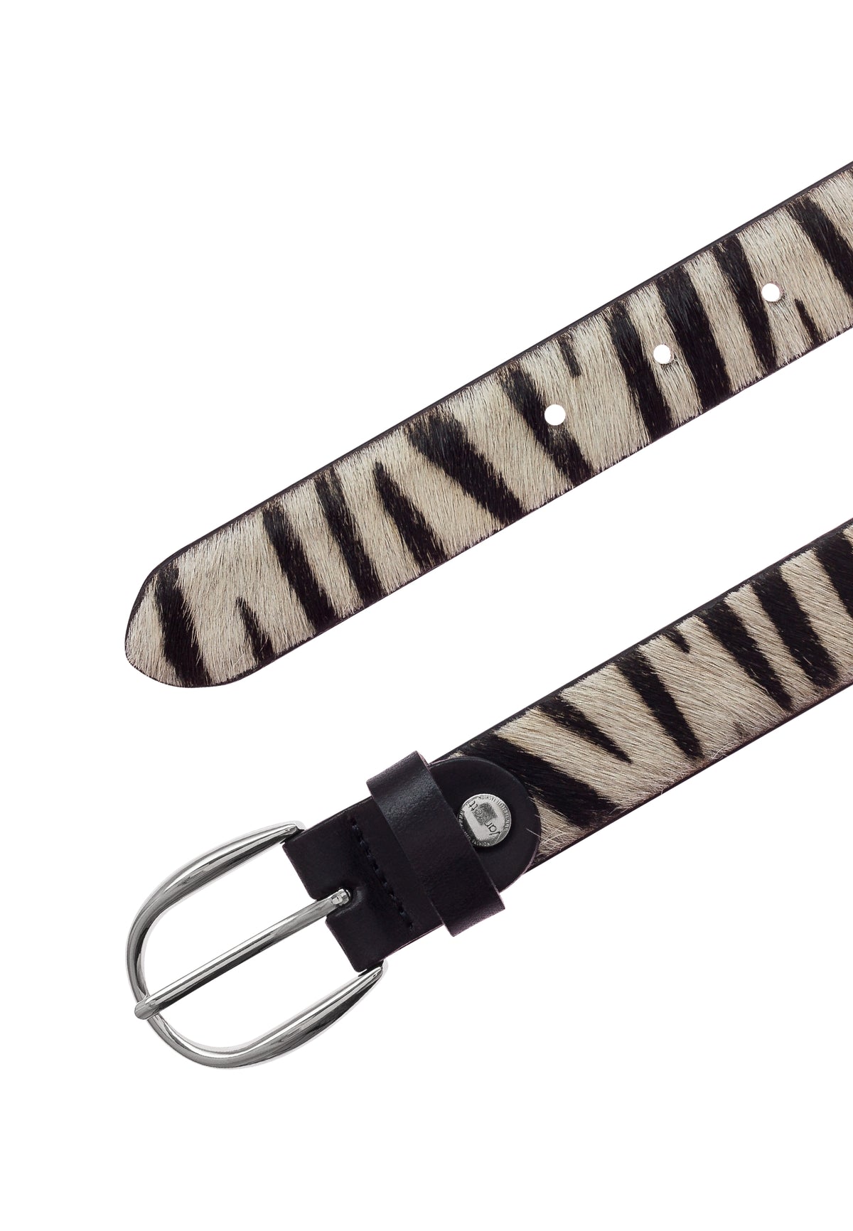 Zebra Suede Belt