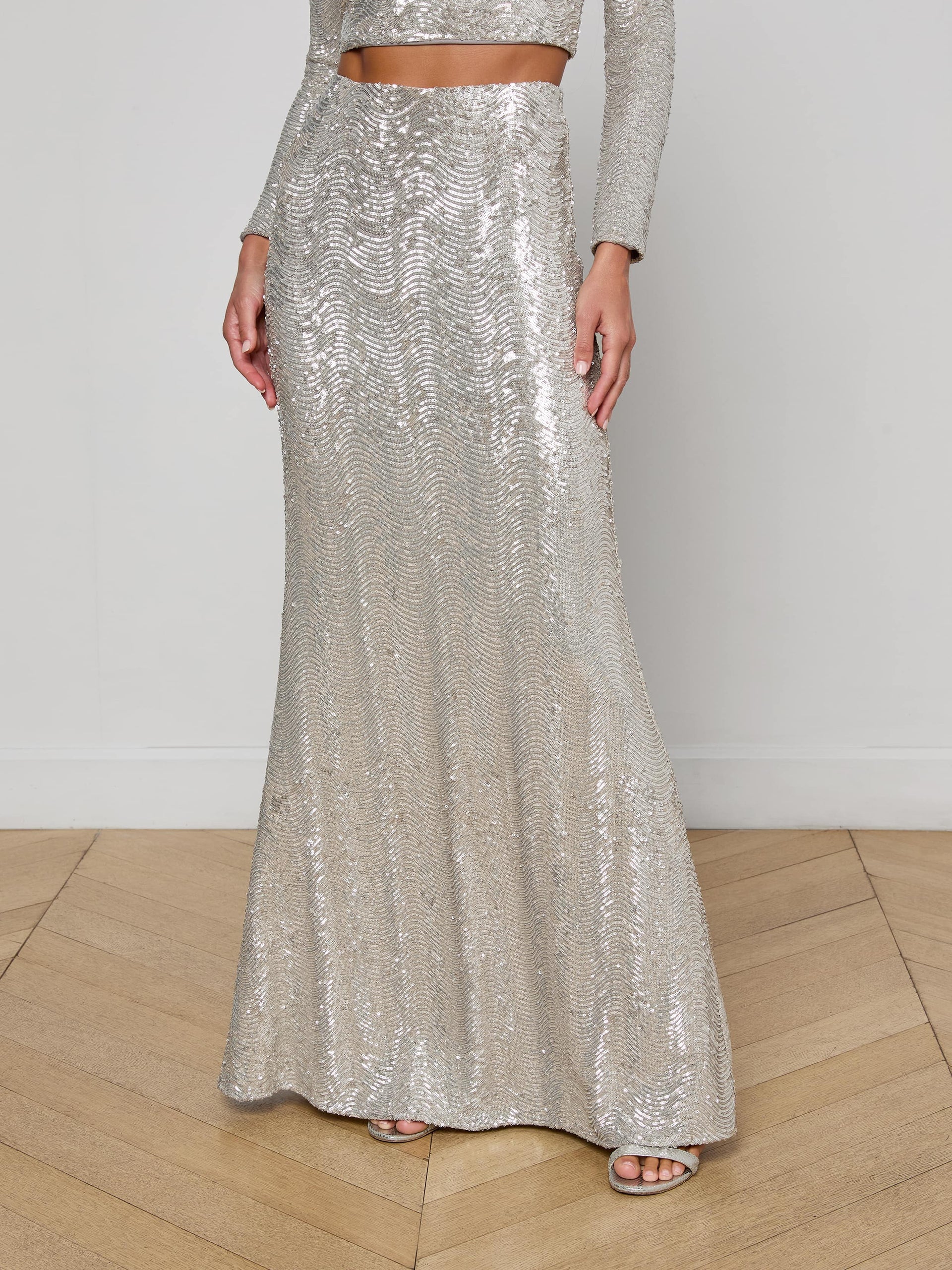 Zeta Sequin Maxi Skirt