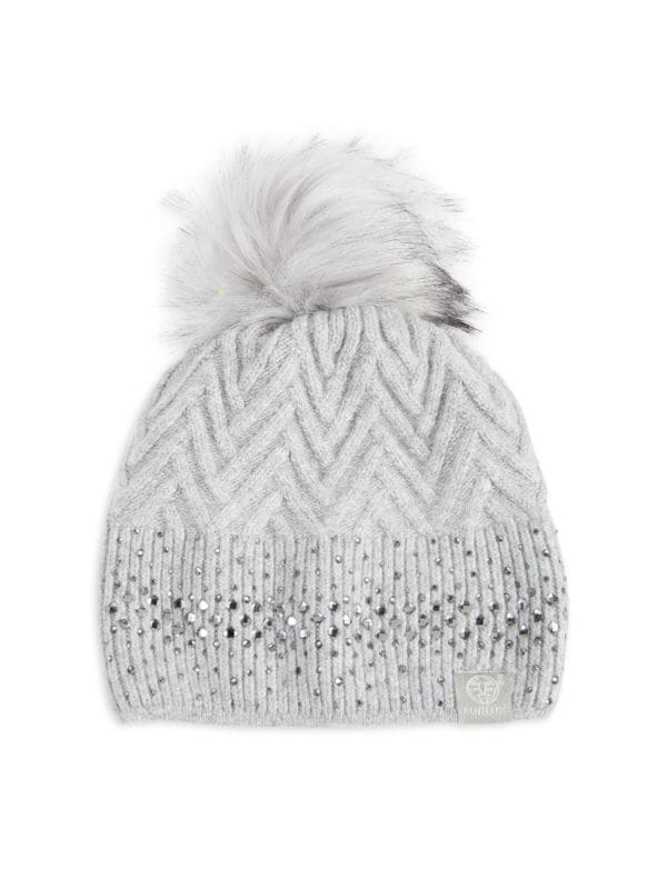 Faux Fur Trim Wool & Cashmere Beanie