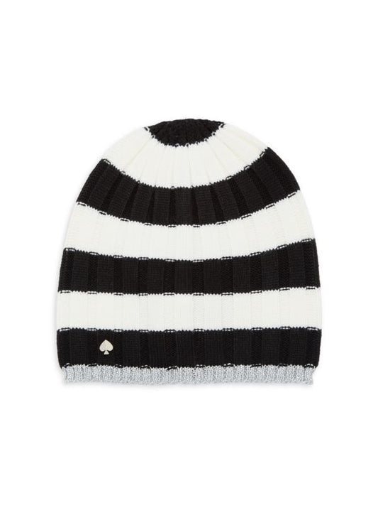 Stripped Rib Knit Beanie