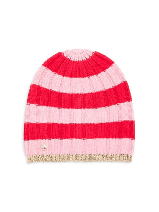 Stripped Rib Knit Beanie