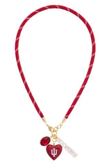 Indiana Hoosiers (IU) Logo Heart Necklace